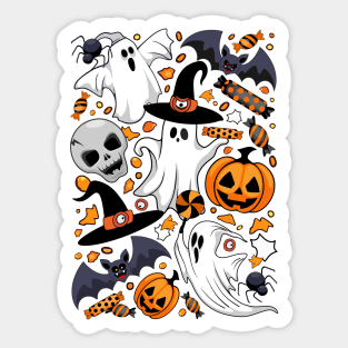 Ghosts Spooky and Creepy Cute Monsters Sticker